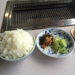 りき食堂 - ご飯大盛　漬物