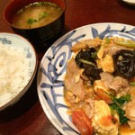 中華風家庭料理 ふーみん - ふーみん(豚肉ときくらげとトマトの玉子炒め定食)