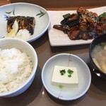 Yayoi Ken - なす味噌と焼魚の定食(税込880円)