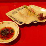 金田中 庵 - 2016 マコガレイ刺身 