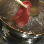 代々木 今半 - 牛タンをしゃぶしゃぶ