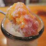 LUANA - 氷と果物をかき混ぜながら食べていくよ～
冷たくて一気に涼しくなりました！！
夏はこれに限るね。