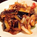 唐山房 - 茄子の味噌炒め700円　（2016年3月）