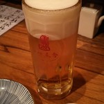 魚秀 - サッポロ生ビール￥470（H28.7.25撮影）