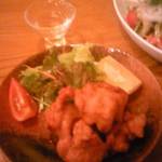 お食事処おおむら - とり唐揚げ　¥490　2016.7