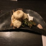 旬菜 おぐら家 - 生うにとろろ揚げ