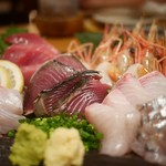 Nakamata Shuzou Mosuke - 本日の鮮魚盛り合わせ