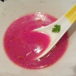 パイナップルラーメン屋さん　パパパパパイン - 残ったスープはこんな色。