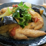 食堂コヨミ - 冬瓜と鶏手羽先の梅煮定食