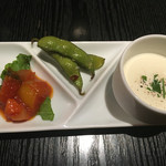 RIGOLETTO spice market - 特製タパス2種の盛り合わせとひとくちスープ