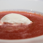 銀座 ハプスブルク・ファイルヒェン - 色々な野菜の冷製スープ　フレッシュケーゼのノッケルン