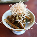吉祥庵 - 山葵の茎の醤油漬け