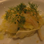 ICARO miyamoto - ボタンエビ、ウイキョウ、カラスミのサラダ