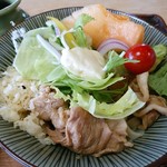 そば処 はせ川 - 【2016.7.30(土)】スタミナサラダうどん(並盛)950円