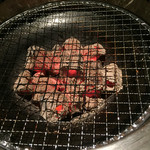 煖 - 備長炭が赤々と