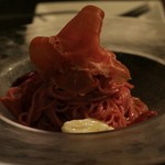 イタリアンかき氷 シロッポ - 赤ももの冷製パスタ
