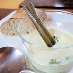 手打ち蕎麦とフレンチの やな木 - ＜2016年7月＞万願寺唐辛子のスープ、レモングラスの香り