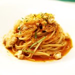 アマルフィ - 冷製スパゲッティーニ　（細麺）　夏野菜のグリル　ズッキーニとトマトのソース