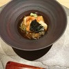 霞庭 まつばら - トウモロコシ豆腐　ウニ　ジュンサイ　海苔