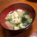 ももや - セットのお味噌汁も美味しかったなァ。