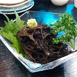 ちょっとここん亭 - お通し（モズクのお刺身）