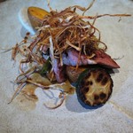 Le vrai - メイン　三河もち豚のローストのアップ