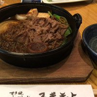 スギモト 本店 - 牛鍋と玉子、これに赤出汁とご飯