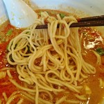 立石担担麺 火のき - カネジン食品制の麺！