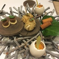 ad hoc  - アミューズ2 とうもろこし 鱧のカダイフあげ 