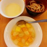 ユーカラ - 朝食バイキング コーンスープ/うどん/フルーツポンチ 2016/07