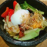 土の実 - 豆腐とスパムの石焼油味噌
チャンプル～♥p(^-^)q