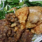 Yukichino Karaage - かぼすからあげ＆砂ずり(砂肝)　※サラダは違います