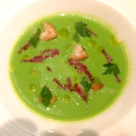 chez le mak - 【2015年7月再訪時】おひとりさま限定のコースBachelor（3,300円）のスープ。