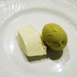 両忘 - ピスタチオのジェラートとパンナコッタ