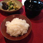 くいしんぼー山中 - 赤魚のアラ汁(八丁味噌) 御飯 香の物