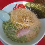 山岡家 - 朝ラーメン（白髪ネギ・脂少なめ・味普通）