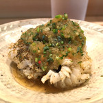 すし処 ひさ田 - 2016/7_鱧の湯引きもみじおろしポン酢に山椒をまぶして