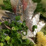 焼き鳥 てつ屋 - アジ刺しです。