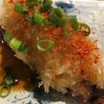 焼き鳥 てつ屋 - いつもの「牛ハラミおろしポン酢串」です。