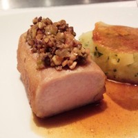Benoit Alain Ducasse - イベリコ豚ロースのロースト　オリーブのコンディモン　じゃがいものエクラゼ