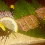 三線の花 - 本日の地魚三点刺し