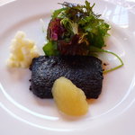 ル・ブルギニオン - ブーダン・ノワールのテリーヌ仕立て　リンゴのサラダ添え♪