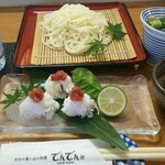 大分の海と山の料理 でんでん - ハモ落としに宵練りうどんと 鯛のりゅうきゅうに兼八 いかにも 涼しげ