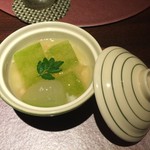 鯛めしや はなび - 冬瓜海老そぼろ冷製餡かけ