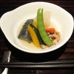 武千代 - お通し：野菜の炊き合わせ