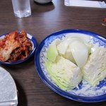 みらく - コースの野菜とキムチです・・・・あら？そう言えばこれ食べた記憶がないけど