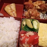 ひがし北畔 - （2016/7  訪問）ひがし北畔弁当、アップ。鯖塩・鶏唐揚・きゅうりの中華和え・トマトサラダ・卵焼きでバランス良し。