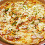 旬香 - ウインナーピザ600円