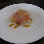 カレー風味 すずき - 前菜（真鯛のカルパッチョ）