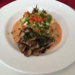 リバージュ イソヤマ - 2016/7 活きアワビ（別に肝付き）～シャンパンソース